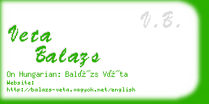 veta balazs business card